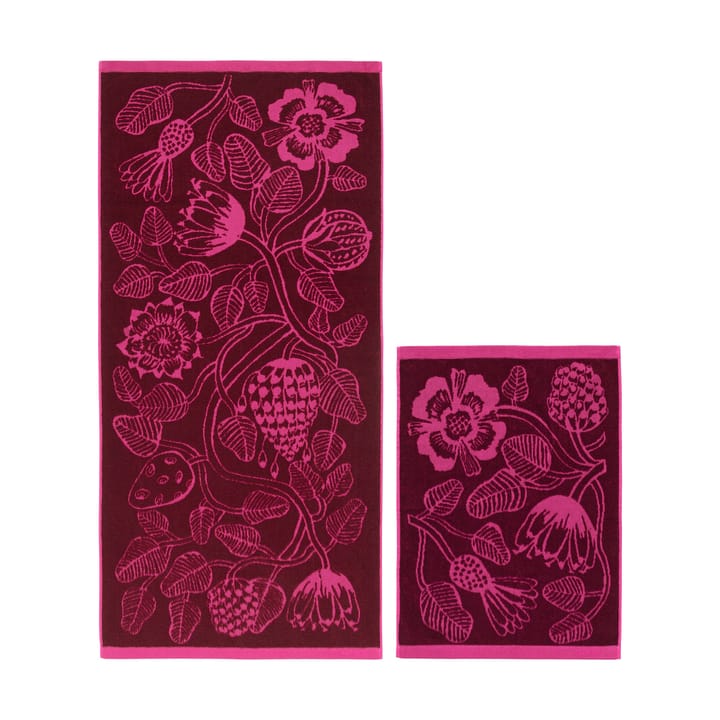 Tiara pyyhesetti 2 osaa - Burgundi-pinkki - Marimekko