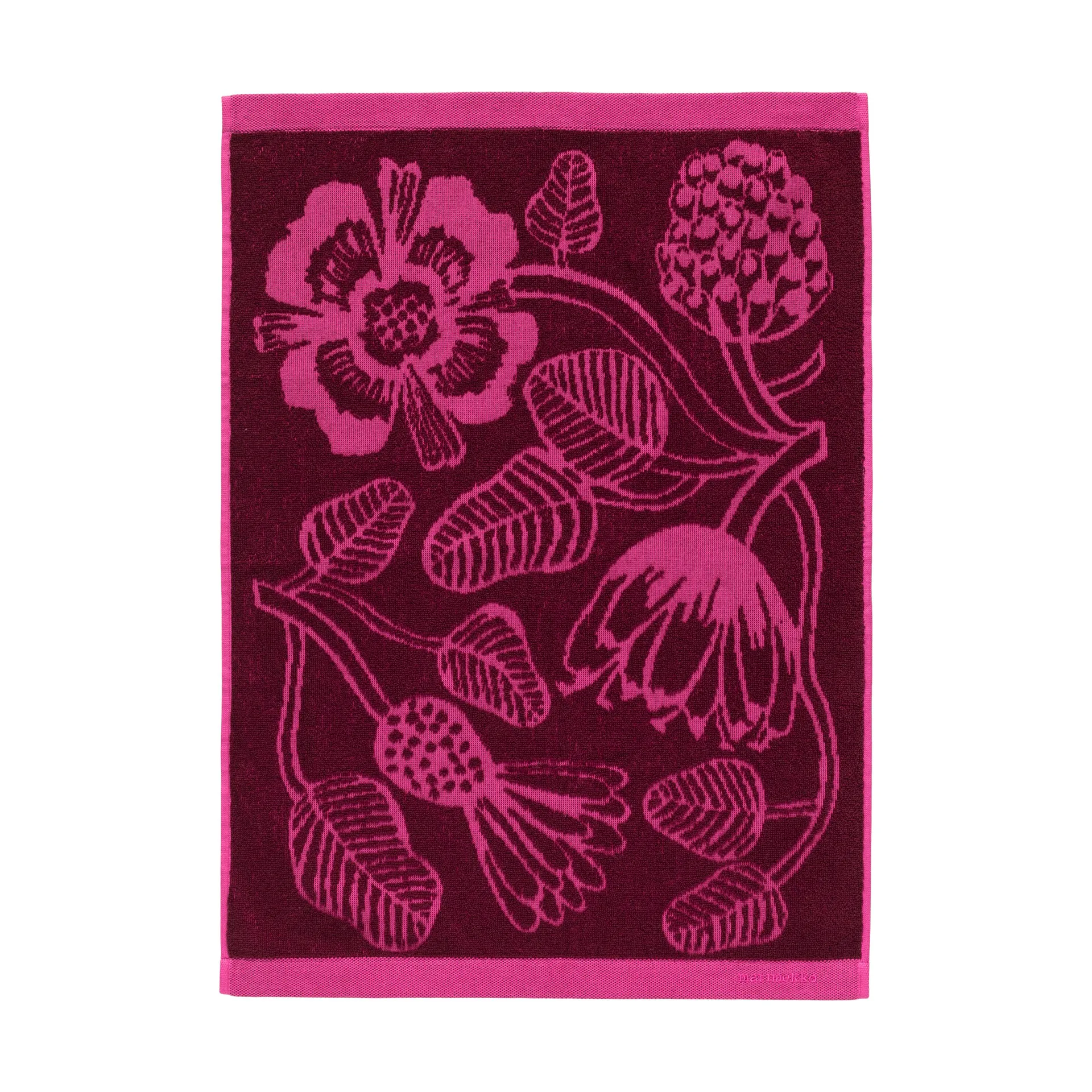 Tiara pyyhesetti 2 osaa, Burgundi-pinkki Marimekko