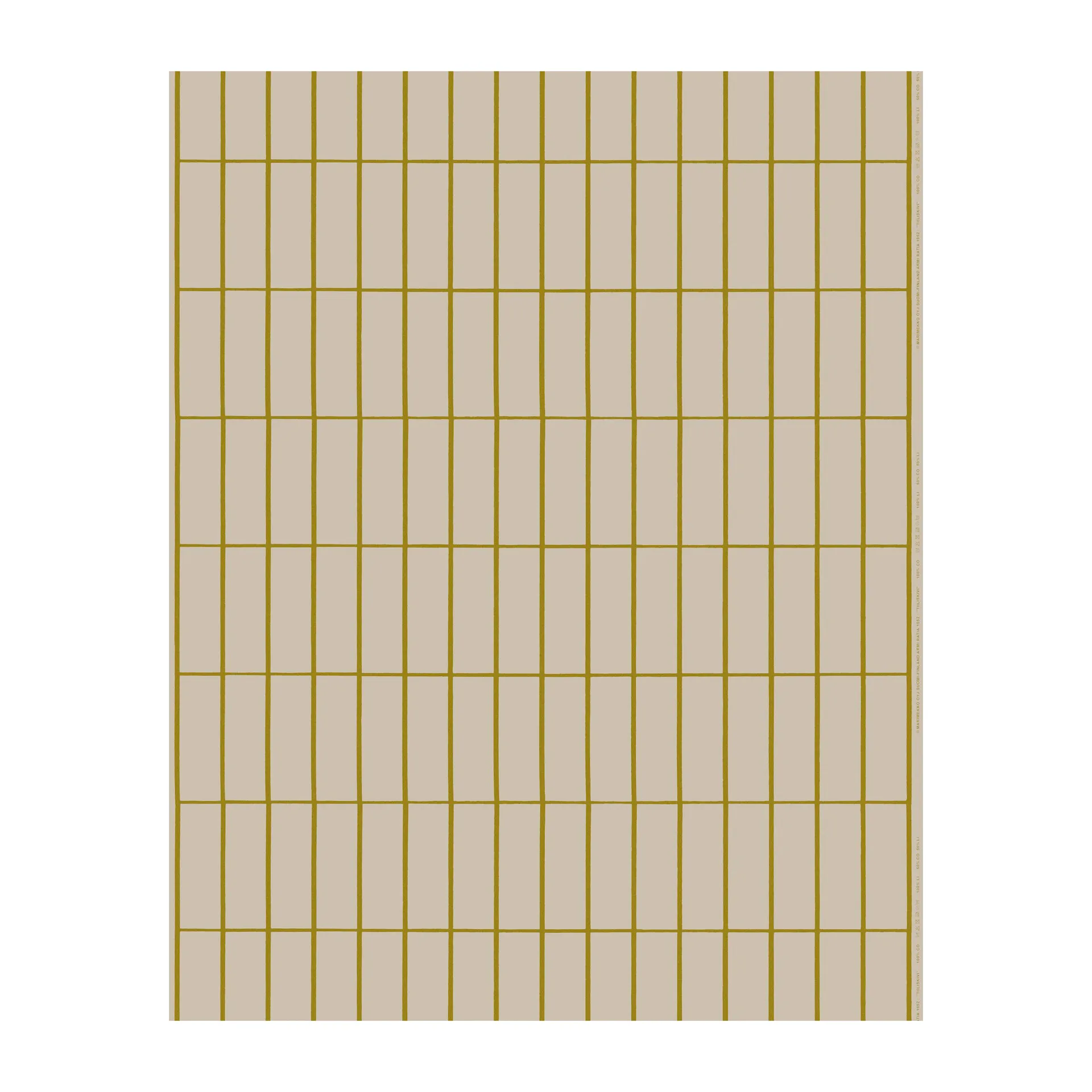 Tiiliskivi kangas pellava-viskoosi, Beige-kulta Marimekko
