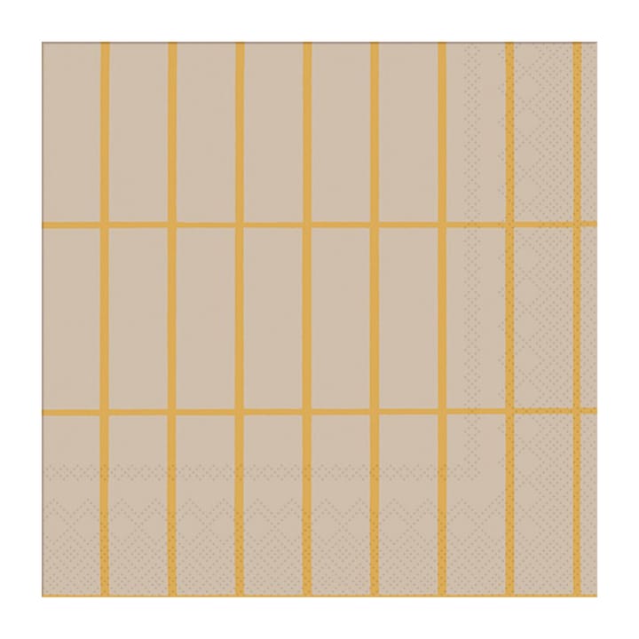 Tiiliskivi lautasliina 33 x 33 cm 20-pakkaus - Linen-gold - Marimekko