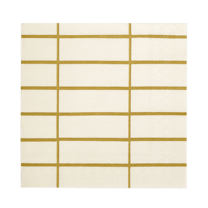Tiiliskivi lautasliina 33 x 33 cm 20-pakkaus - Linen-ochre - Marimekko