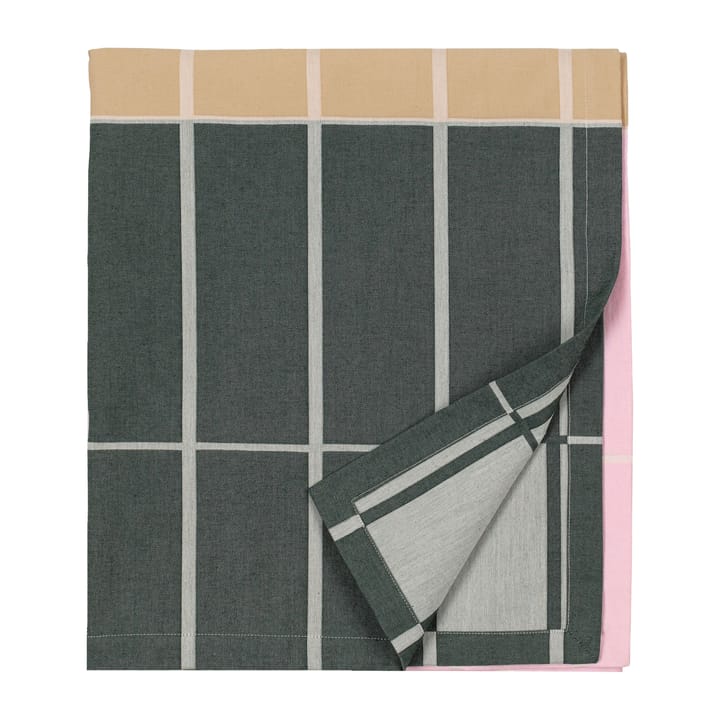 Tiiliskivi pöytäliina 156x280 cm - Beige-vaaleanpunainen-tummanvihreä - Marimekko
