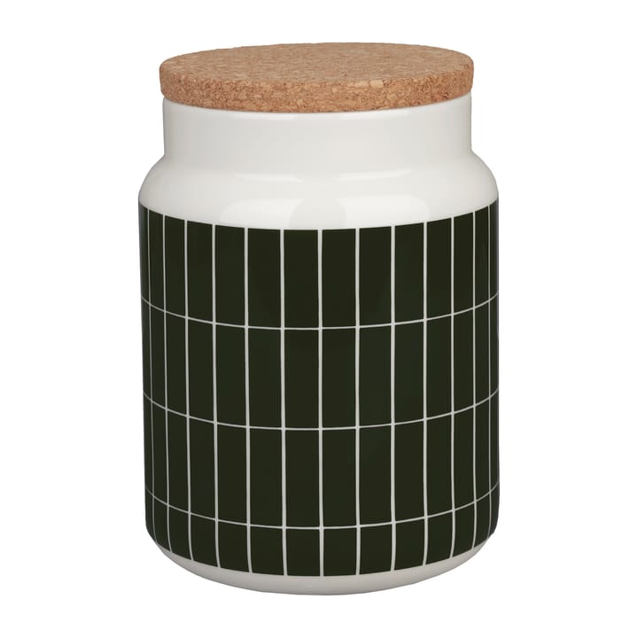 Tiiliskivi purkki 1,2 l, white-dark green Marimekko