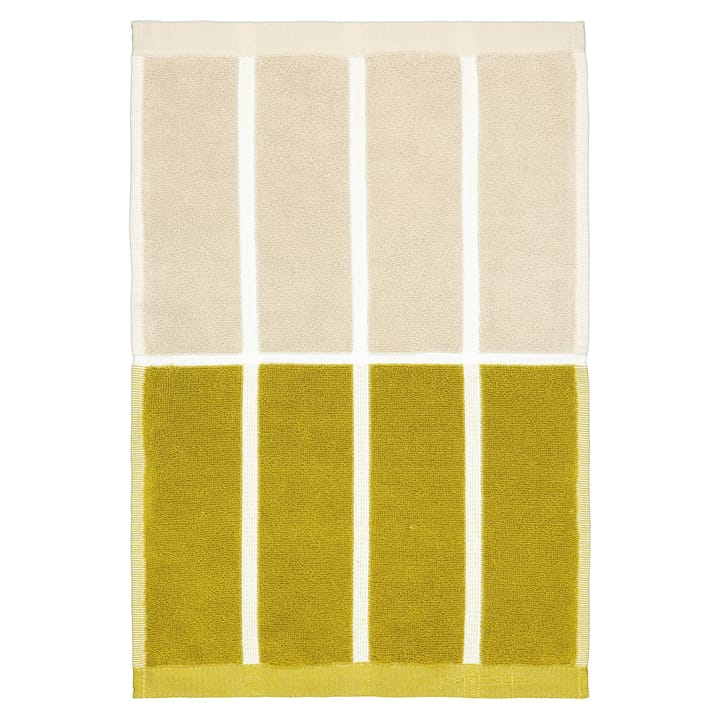 Tiiliskivi pyyhe tummanvihreä-keltainen-beige - 30x50 cm - Marimekko