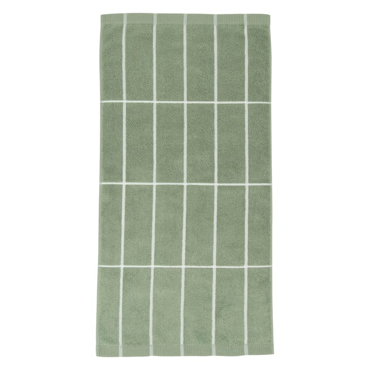 Tiiliskivi pyyhe, vihreänharmaa-valkoinen - 50x100 cm - Marimekko