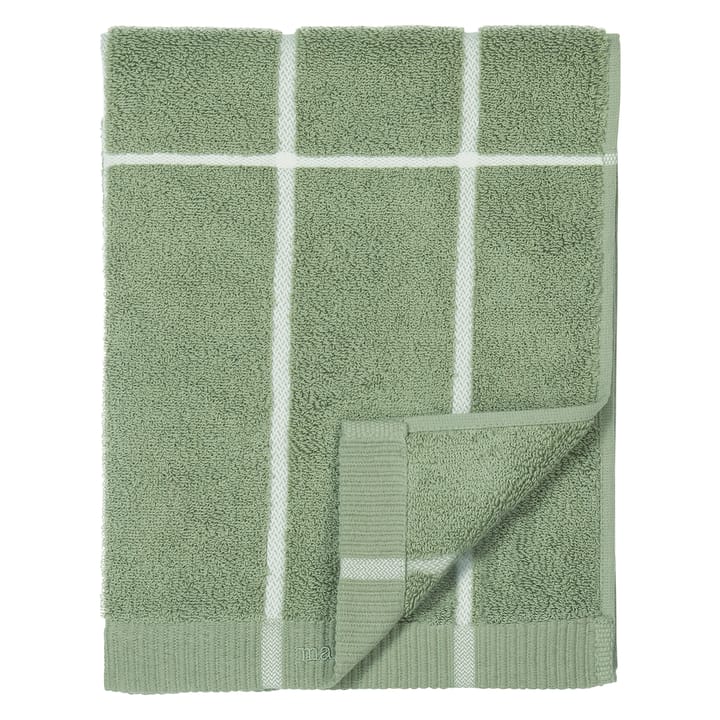 Tiiliskivi pyyhe, vihreänharmaa-valkoinen - 50x100 cm - Marimekko