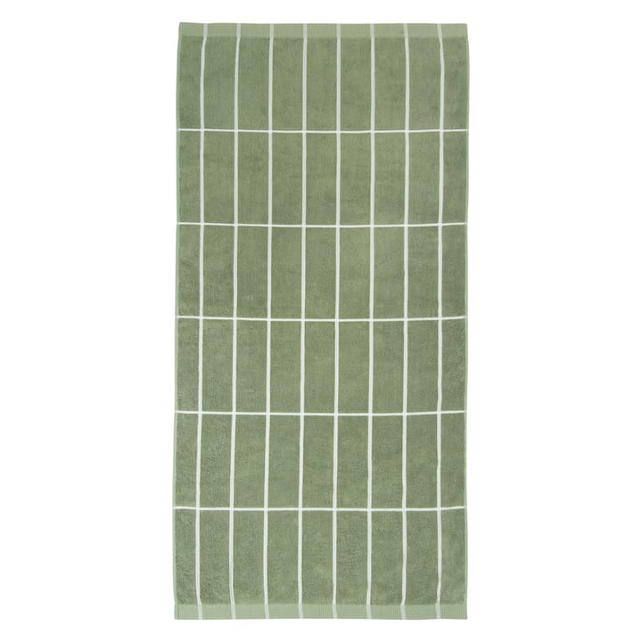Tiiliskivi pyyhe, vihreänharmaa-valkoinen - 75x150 cm - Marimekko