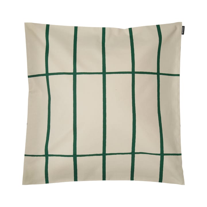 Tiiliskivi tyynynpäällinen 50 x 50 cm - Beige-tummanvihreä - Marimekko