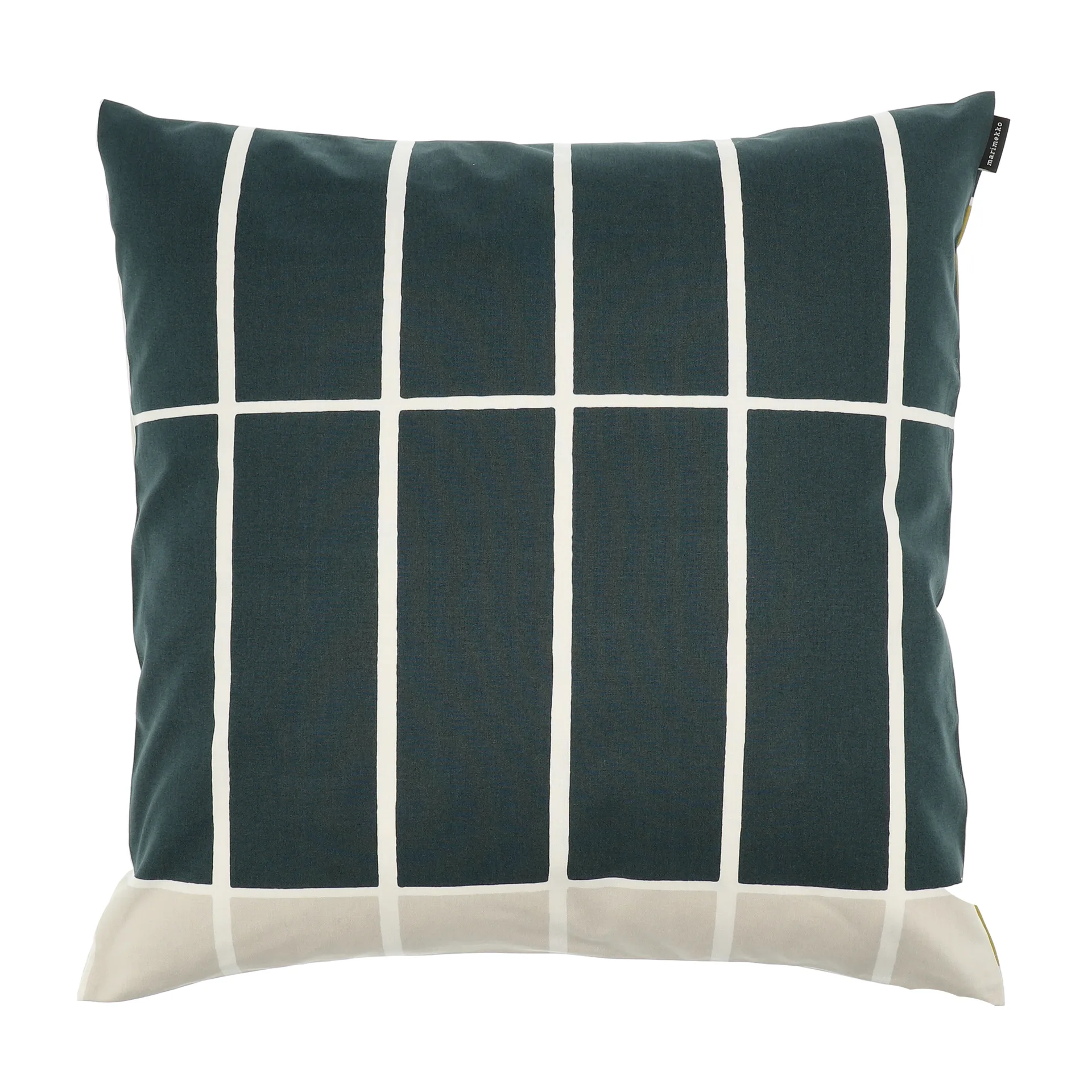 Tiiliskivi tyynynpäällinen 50 x 50 cm, Keltainen-tummanvihreä Marimekko