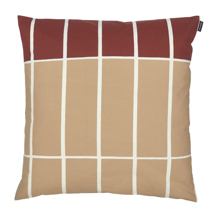 Tiiliskivi tyynynpäällinen 50 x 50 cm - Vaaleansininen-punaruskea-beige - Marimekko
