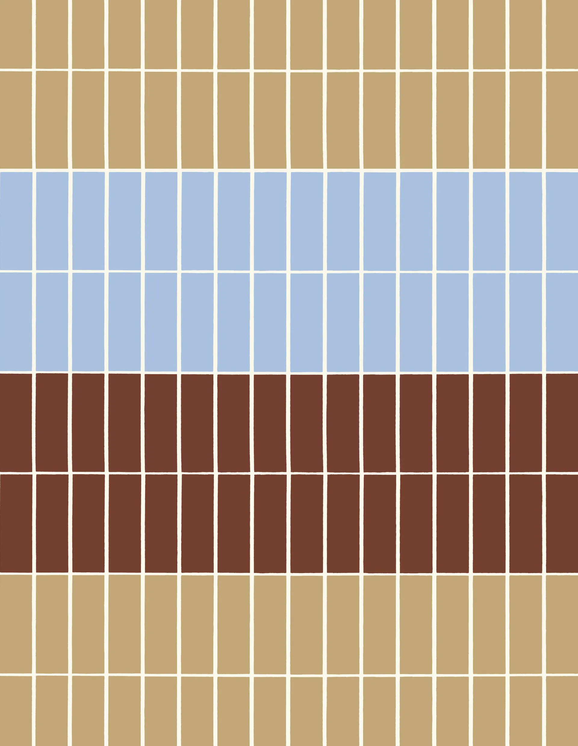 Tiiliskivi tyynynpäällinen 50 x 50 cm, Vaaleansininen-punaruskea-beige Marimekko