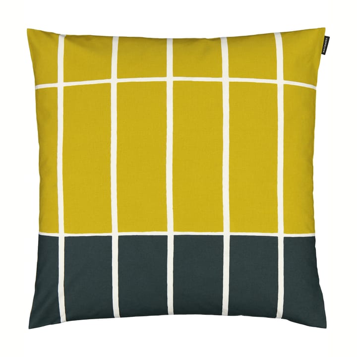 Tiiliskivi tyynynpäällinen 50x50 cm - Keltainen-tummanvihreä - Marimekko