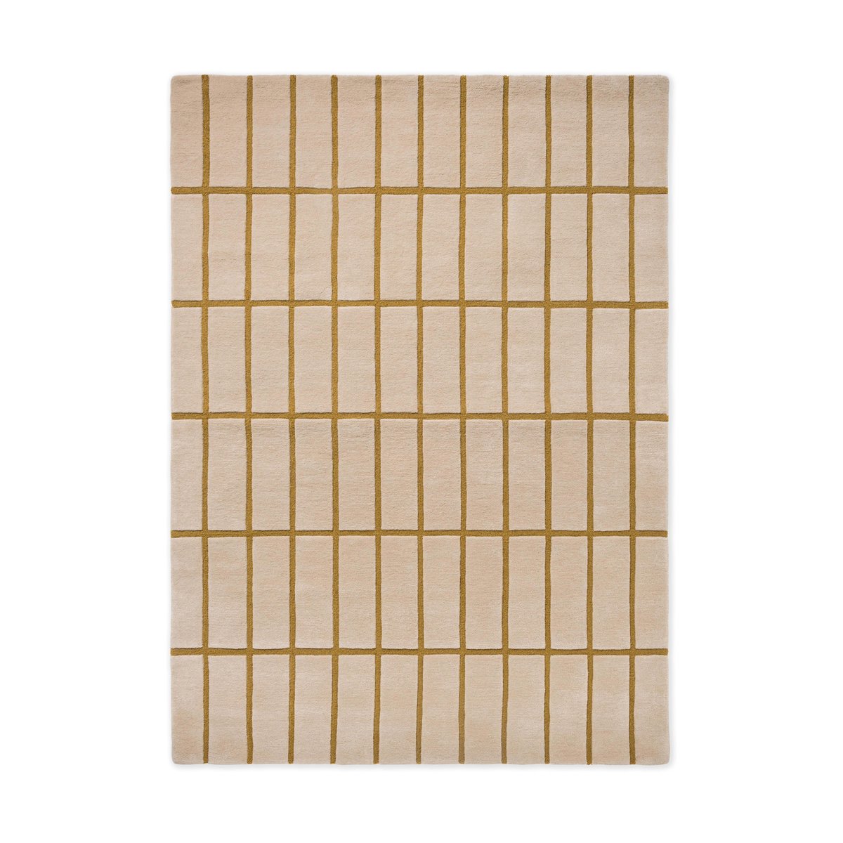 Marimekko Tiiliskivi villamatto Bronze Yellow, 170x240 cm