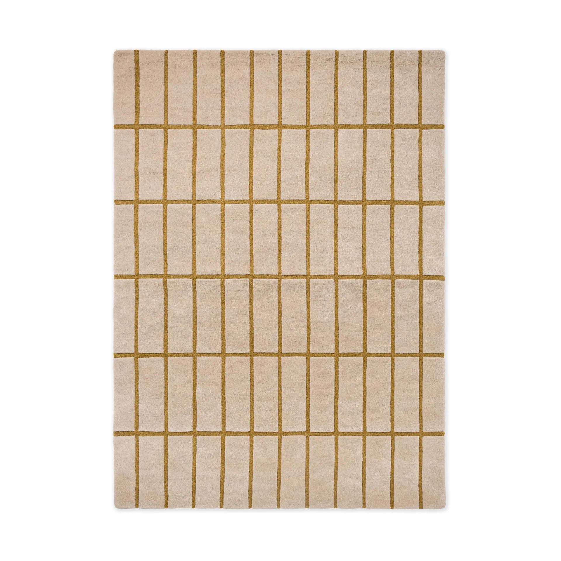 Tiiliskivi villamatto, Bronze Yellow, 200x280 cm Marimekko