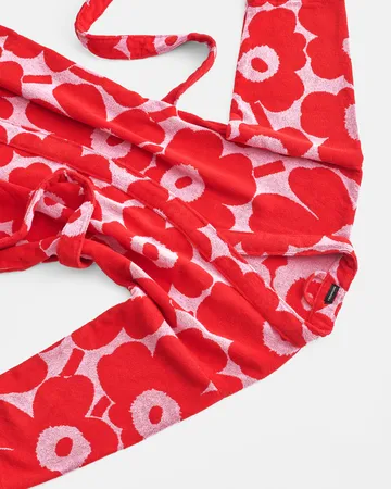 Unikko 2 kylpytakki - Red-pink, S - Marimekko