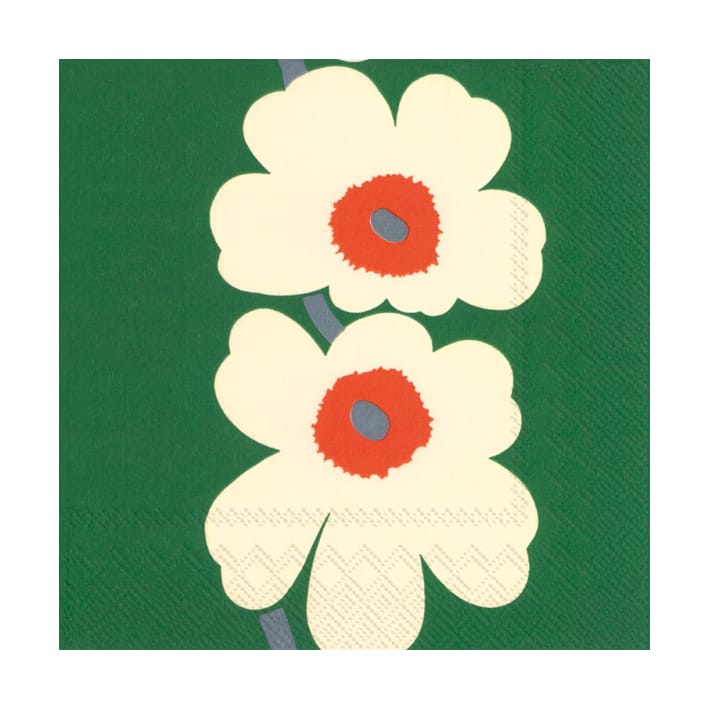 Unikko 60-vuotisjuhla servetti 33x33 cm 20 kpl, Green Marimekko