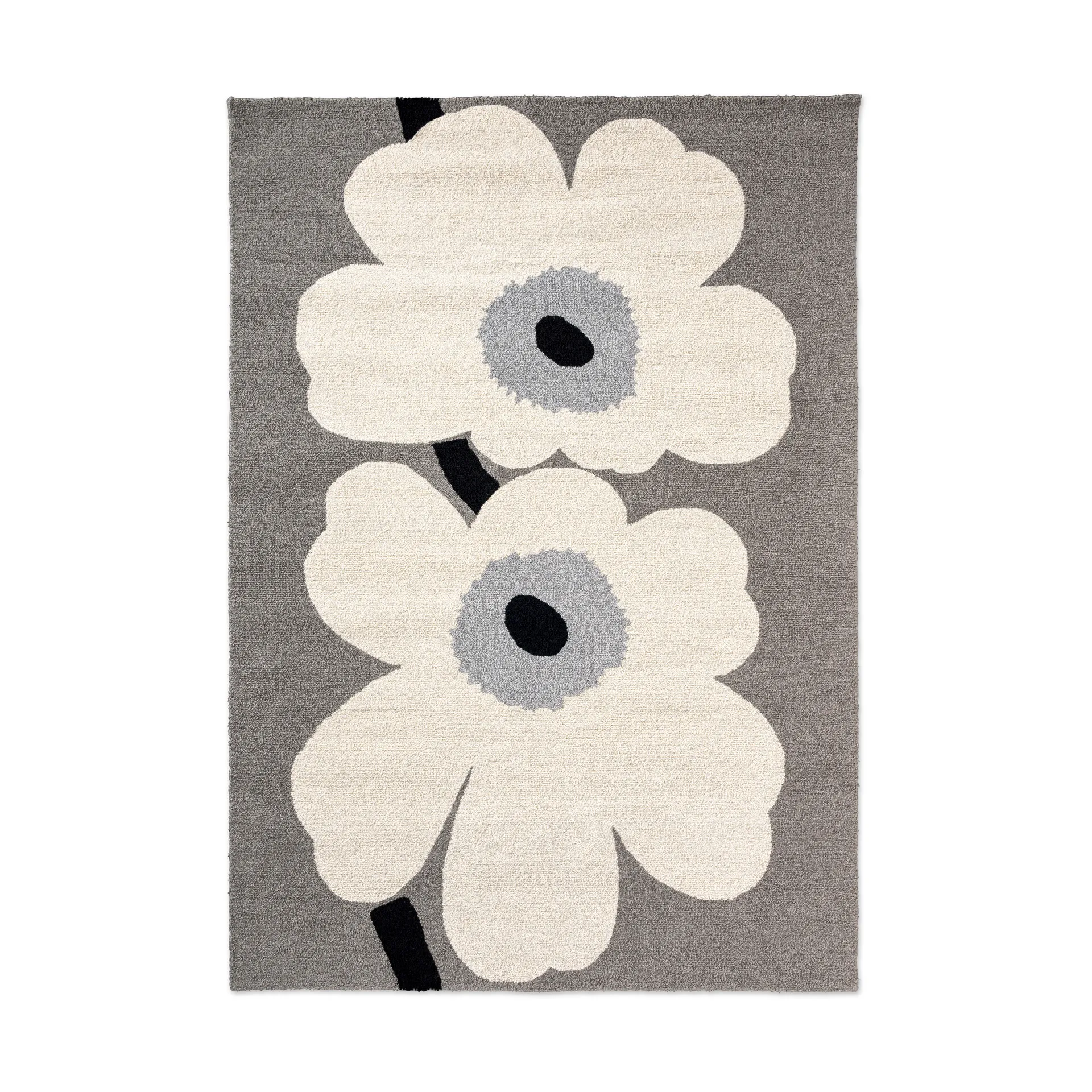 Unikko anniversary matto ulkokäyttöön, Harmaa, 200x280 cm Marimekko
