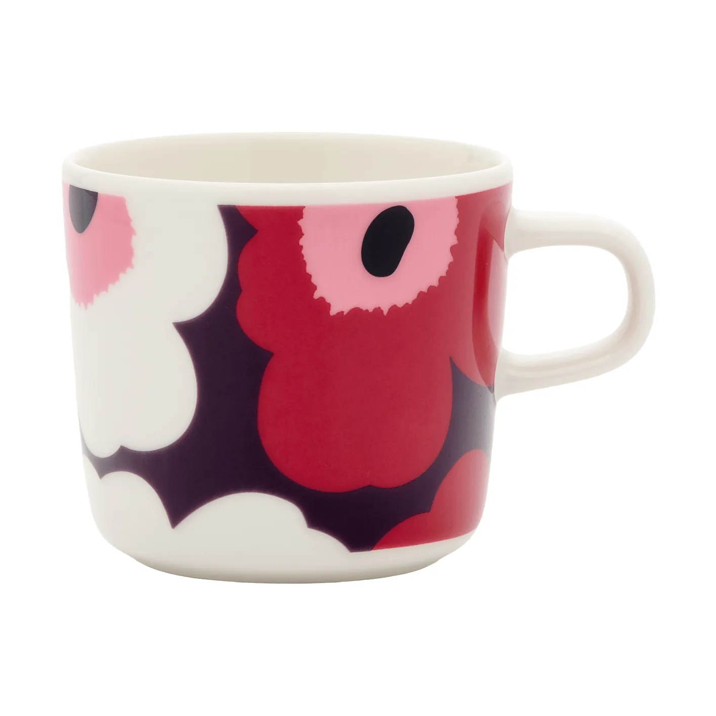 Unikko kahvikuppi 20 cl, White-plum-cranberry-pink Marimekko
