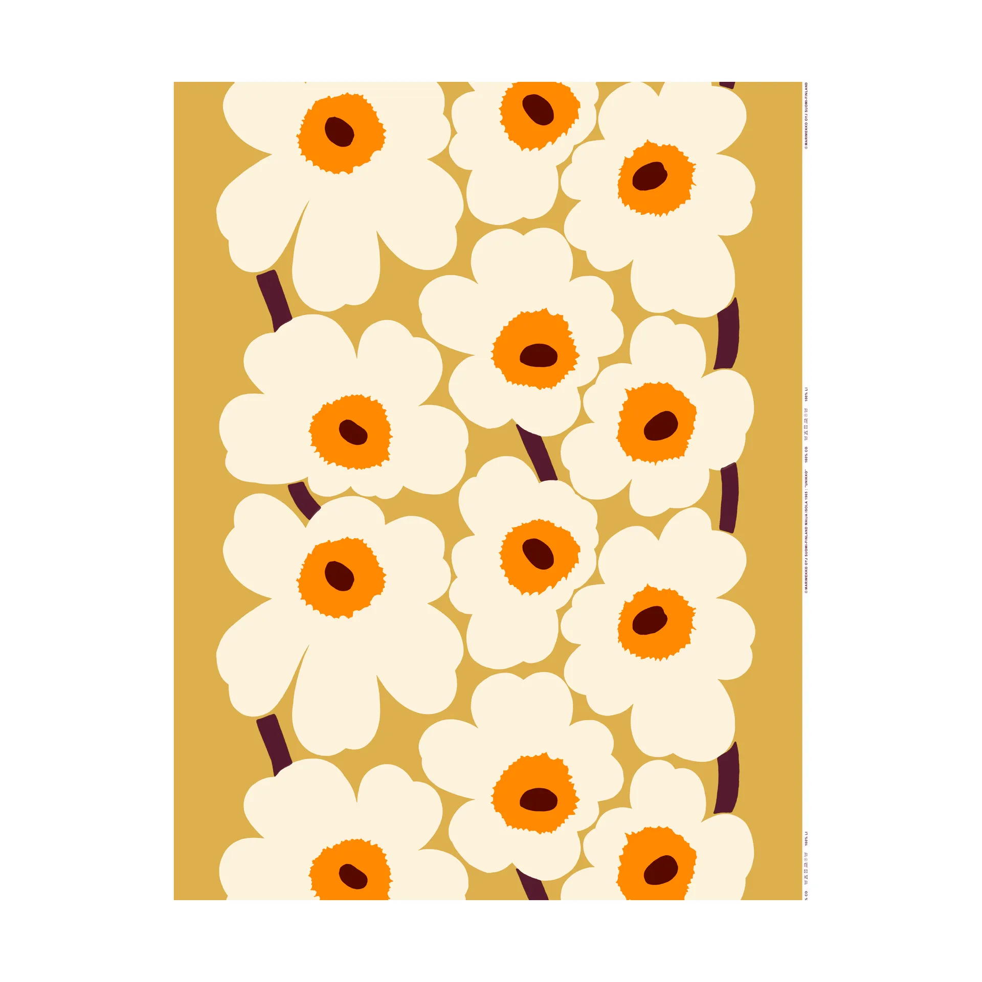 Unikko kangas, Beige Marimekko