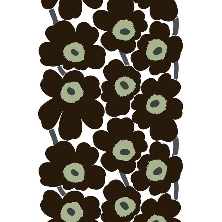 Unikko kangas, musta Marimekko