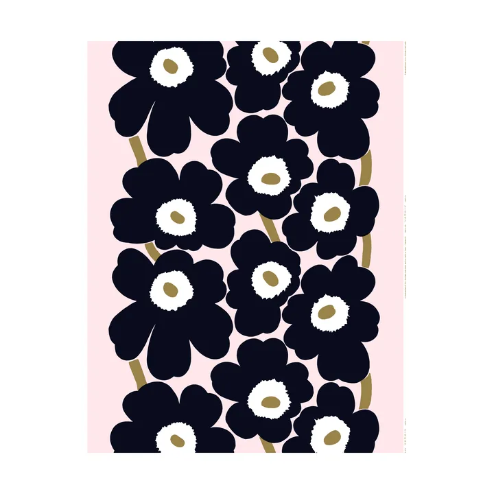 Unikko kangas - Pink-charcoal-light brown - Marimekko