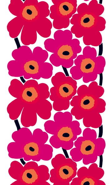 Unikko kangas - punainen - Marimekko