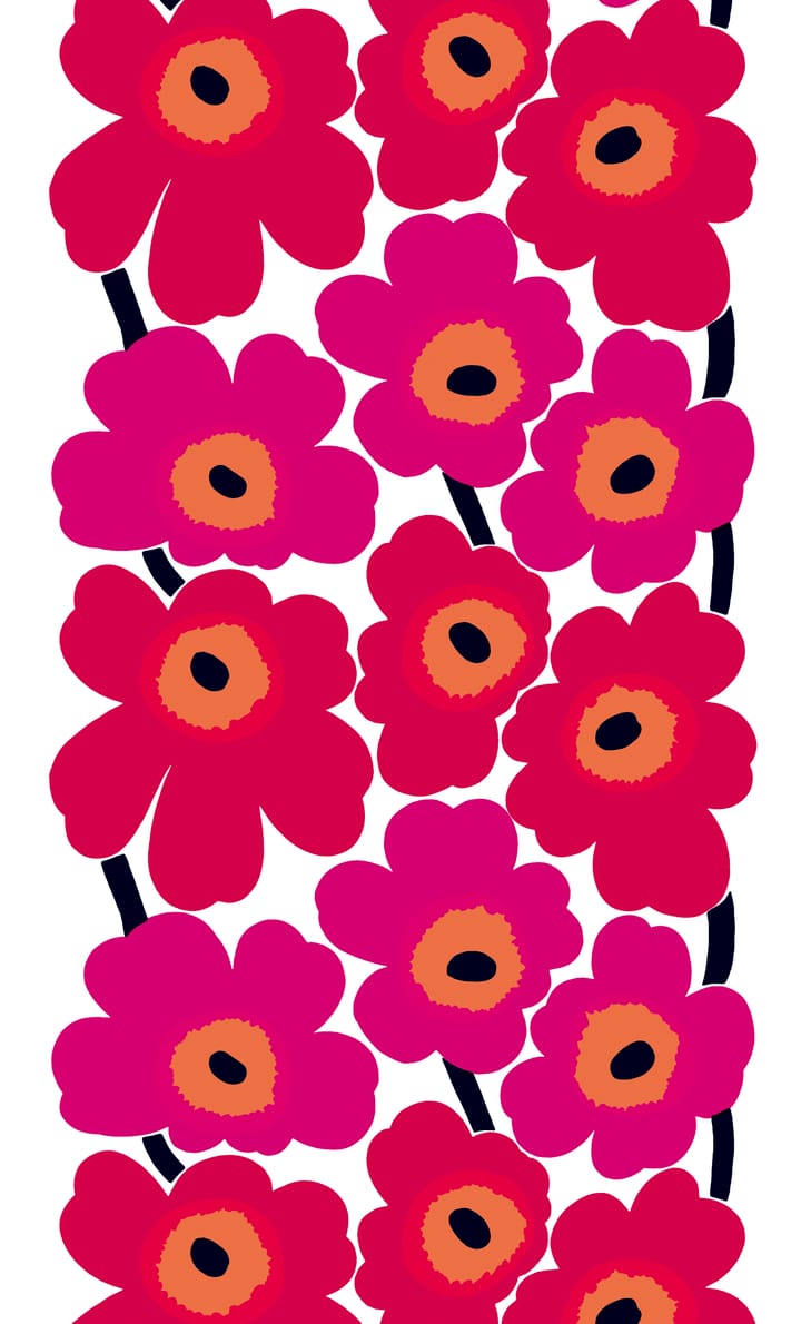 Unikko kangas - punainen - Marimekko
