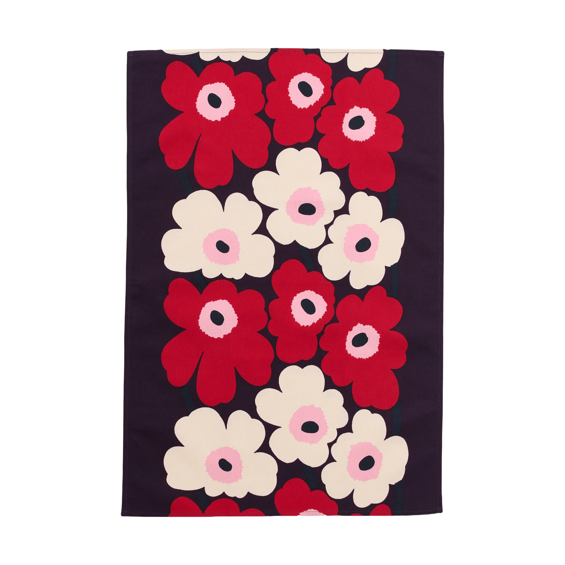 Unikko keittiöpyyhe 47 x 70 cm, Plum-cranberry-off white-rose Marimekko