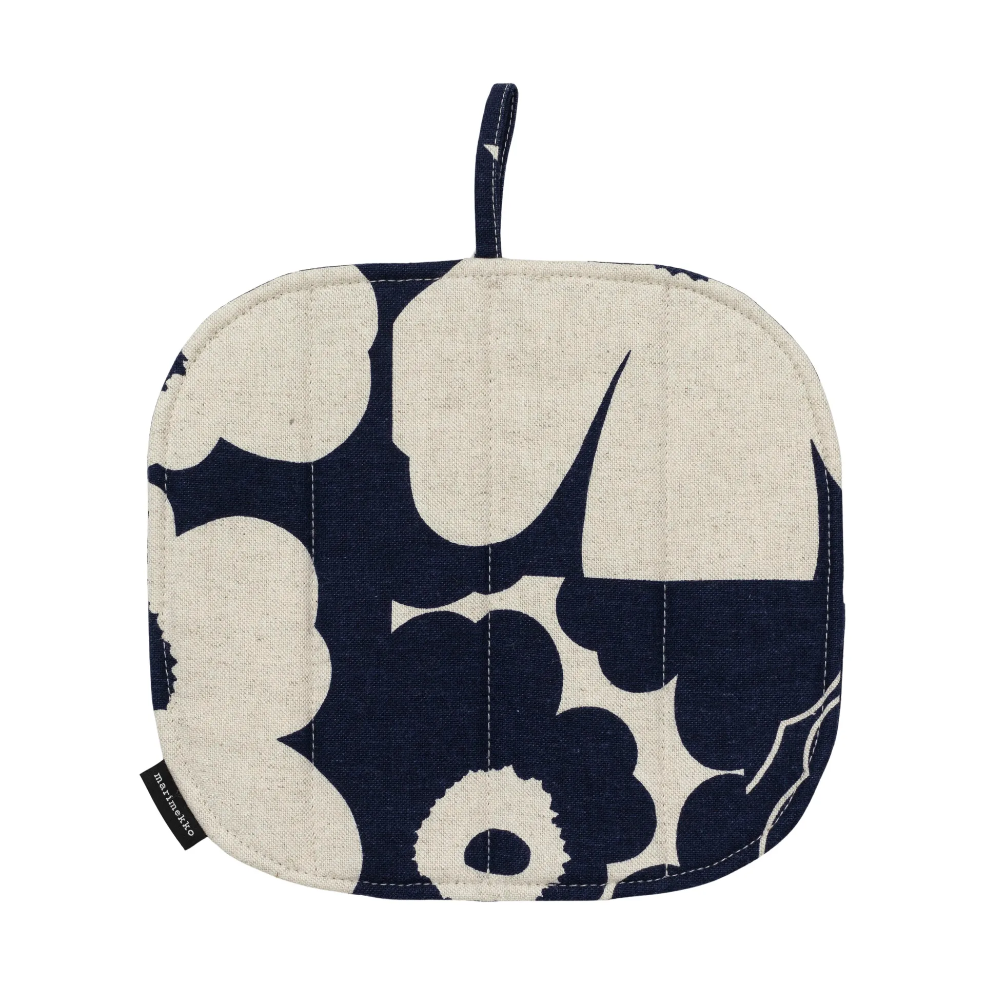 Unikko kollaasi patakinnas 21,5x21,5 cm, Linen-dark navy Marimekko