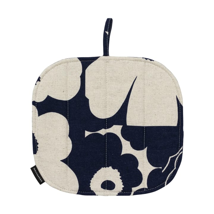 Unikko kollaasi patakinnas 21,5x21,5 cm - Linen-dark navy - Marimekko