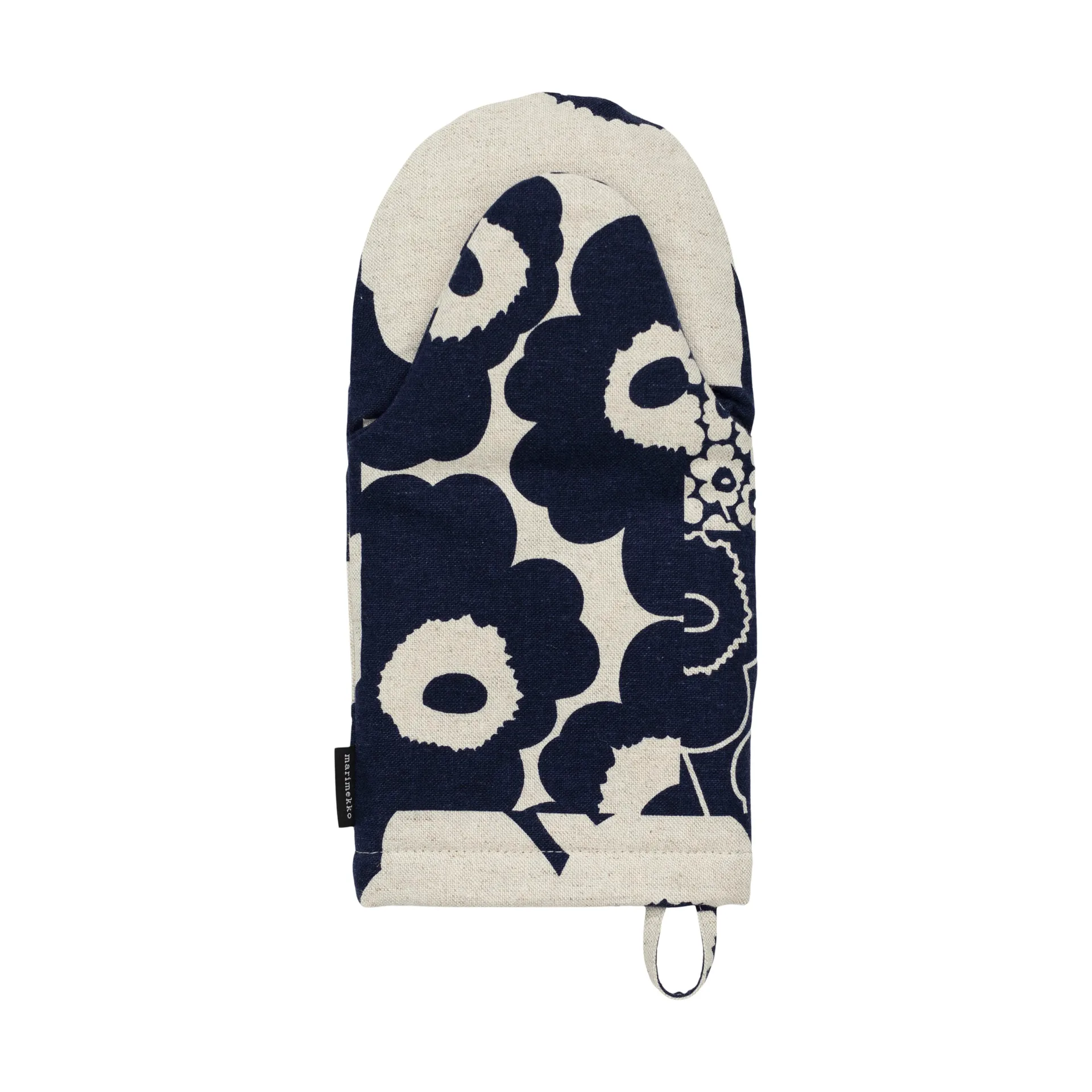 Unikko kollaasi patakinnas, Linen-dark navy Marimekko