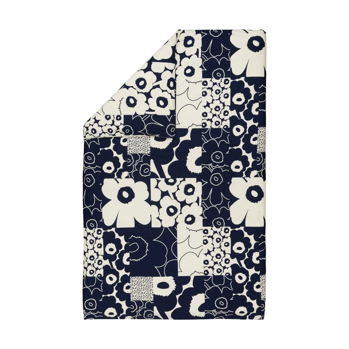 Unikko kollaasi pussilakana 150x210 cm, Off-white-dark blue Marimekko