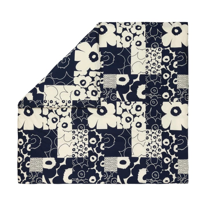 Unikko kollaasi pussilakana 240x220 cm, Off-white-dark blue Marimekko