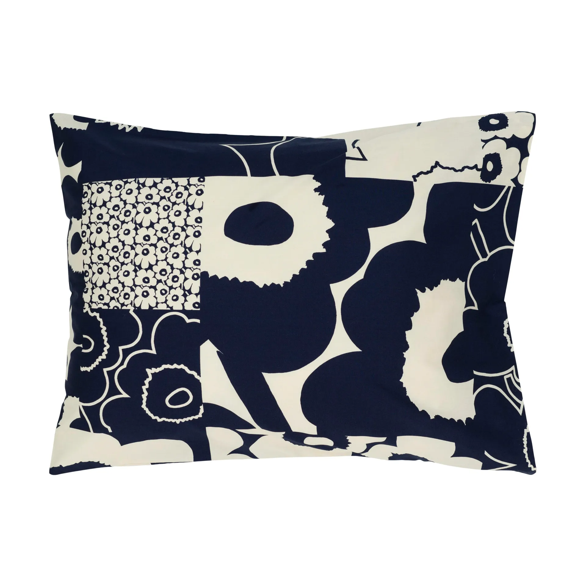 Unikko kollaasi -tyynyliina 50x60 cm, Off-white-dark blue Marimekko