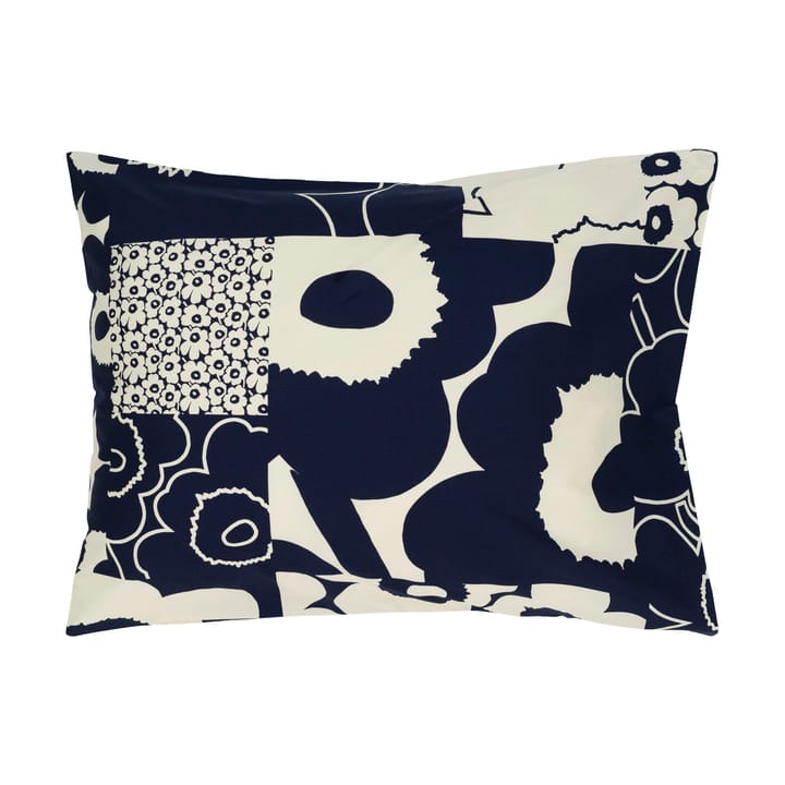 Unikko kollaasi -tyynyliina 50x60 cm, Off-white-dark blue Marimekko
