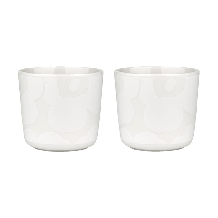 Unikko korvaton kuppi 2 dl 2-pakkaus - White-off white - Marimekko