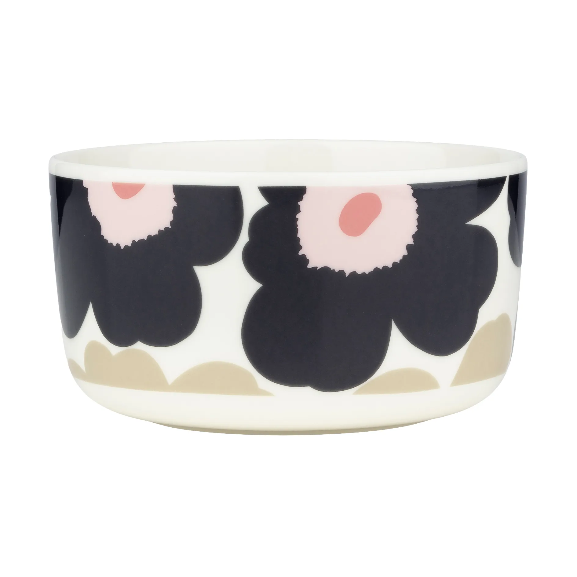 Unikko kulho 5 dl, Off white-charcoal-sand-pink Marimekko