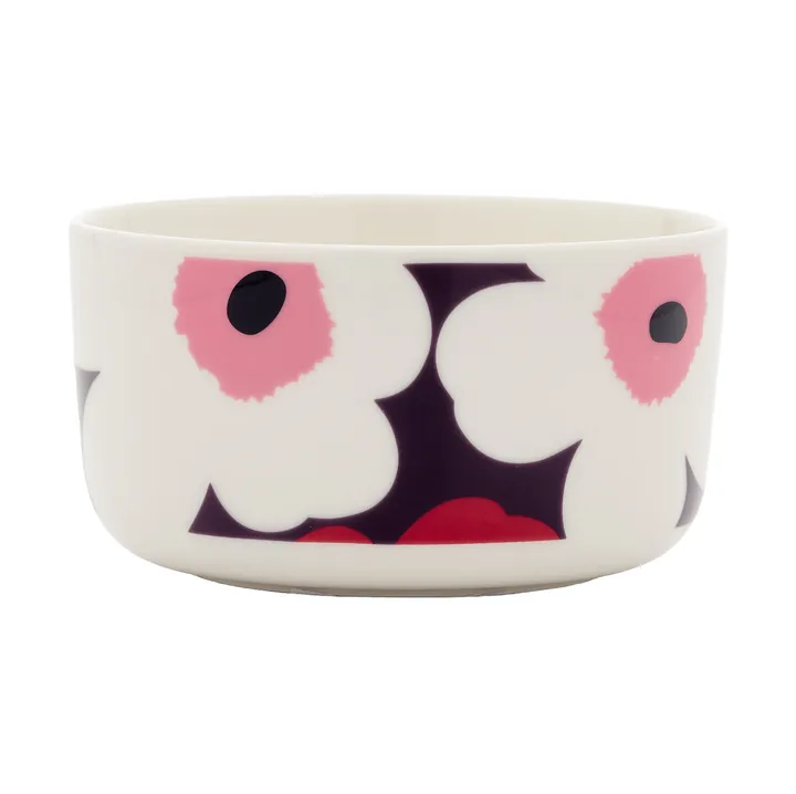 Unikko kulho 5 dl - White-plum-cranberry-pink - Marimekko
