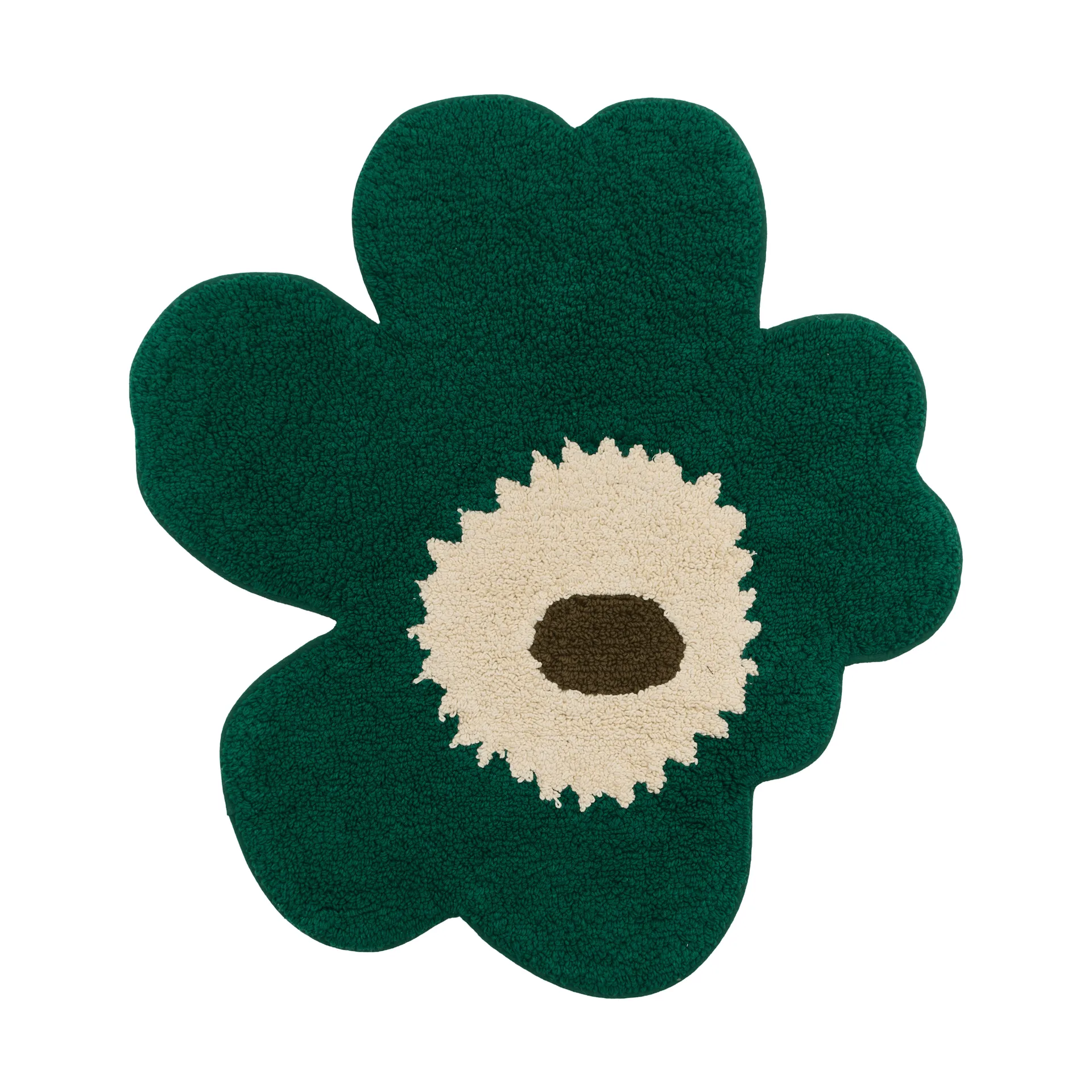 Unikko kylpymatto 73x74 cm, Emerald-off white-mole Marimekko