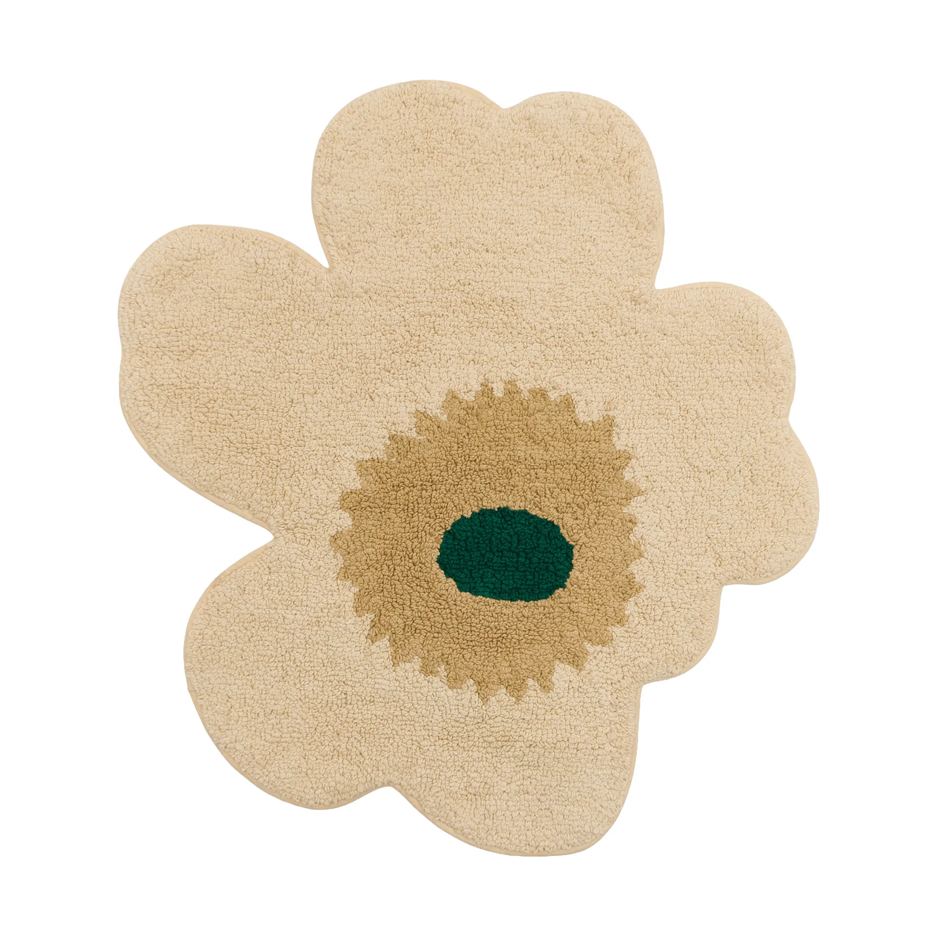 Unikko kylpymatto 73x74 cm, Hay-sand-emerald Marimekko