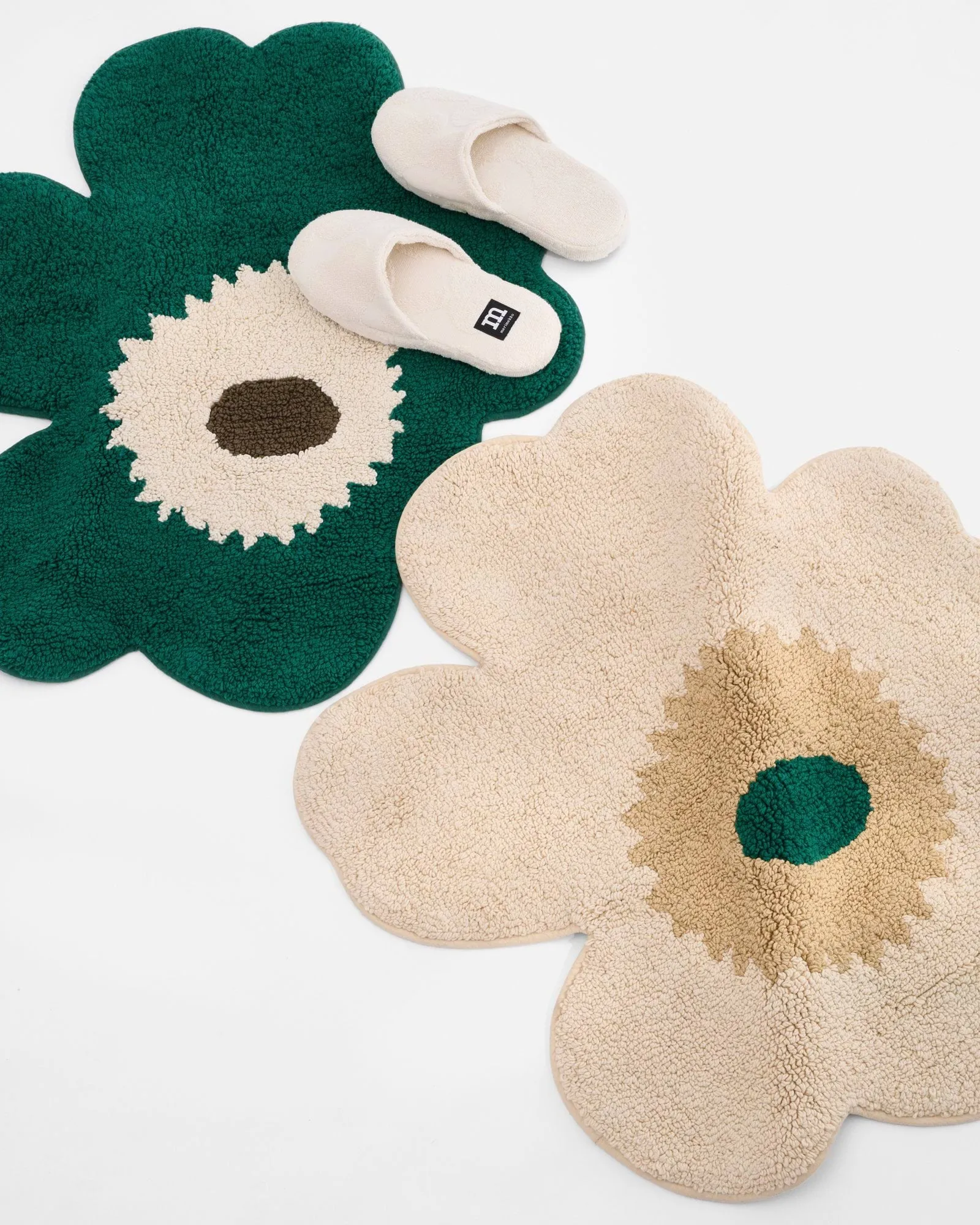 Unikko kylpymatto 73x74 cm, Hay-sand-emerald Marimekko
