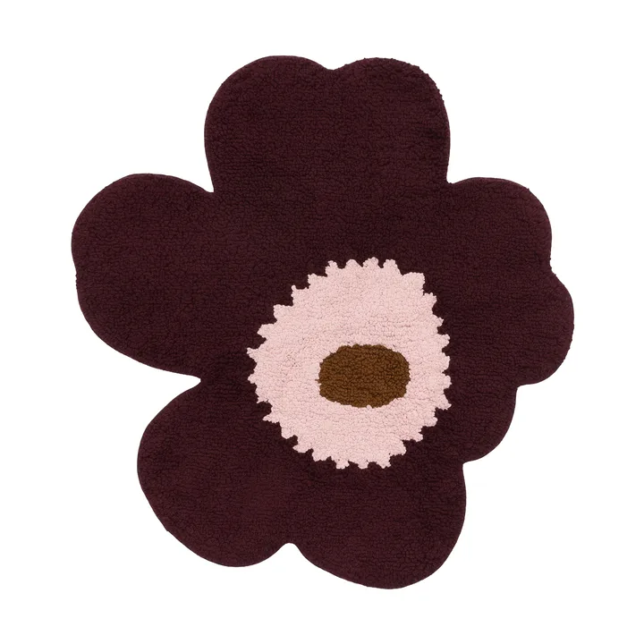 Unikko kylpymatto 73x74 cm - Luumu-vaaleanpunainen-toffee - Marimekko