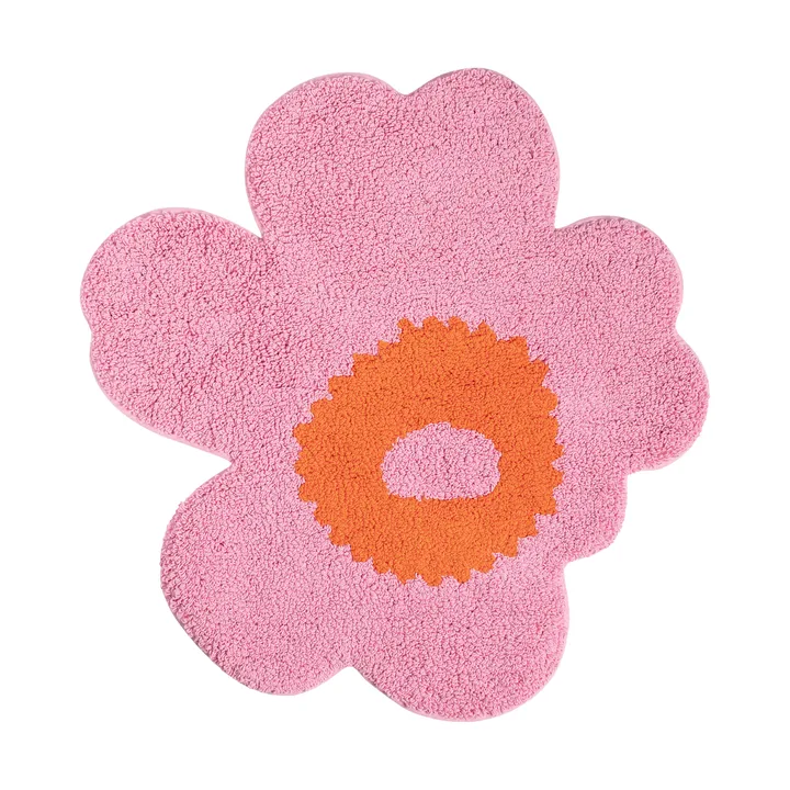 Unikko kylpymatto 73x74 cm - Pink-oranssi - Marimekko