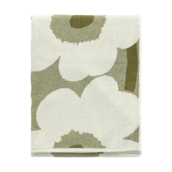 Unikko kylpypyyhe 70 x 150 cm - Vihreä umbra-kerma - Marimekko