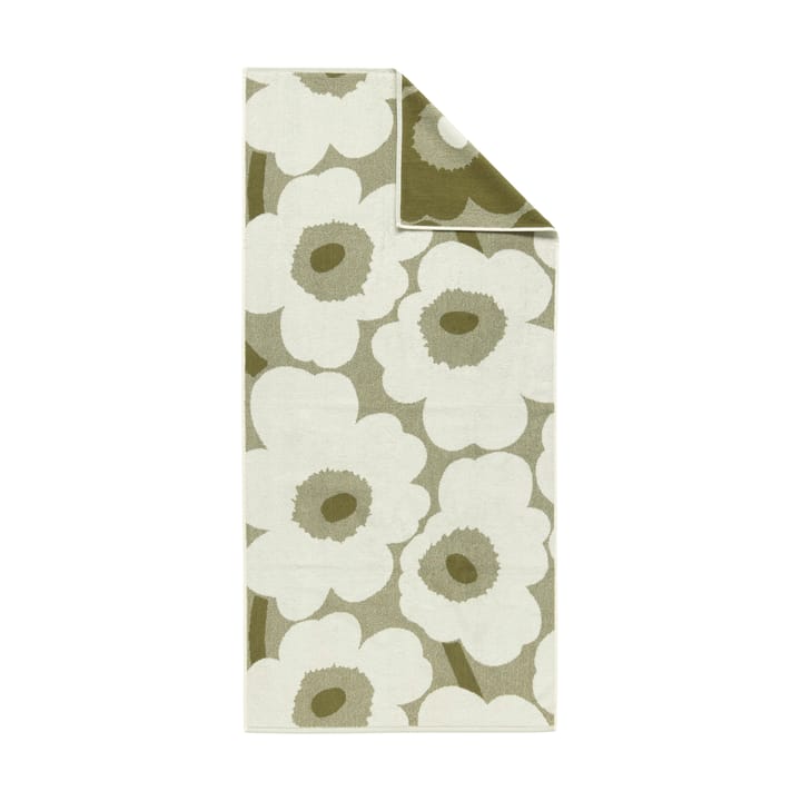 Unikko kylpypyyhe 70 x 150 cm, Vihreä umbra-kerma Marimekko