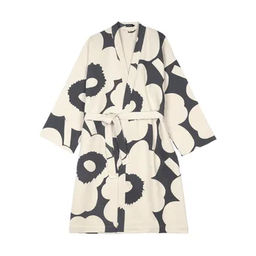 Unikko kylpytakki - Charcoal-off white, S - Marimekko
