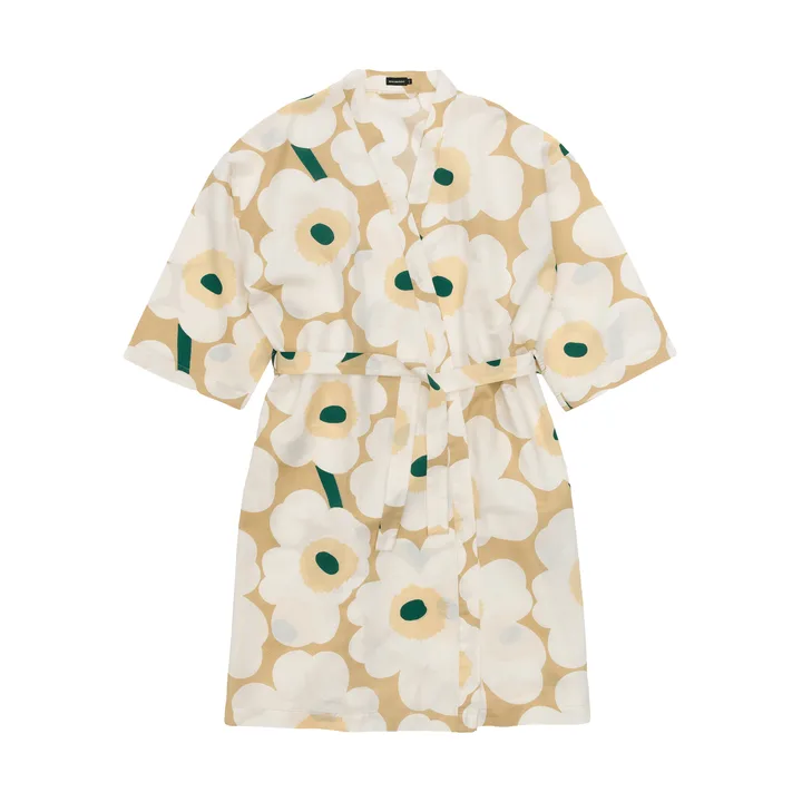 Unikko kylpytakki L/XL - Hiekka–off white–heinä–smaragdi - Marimekko