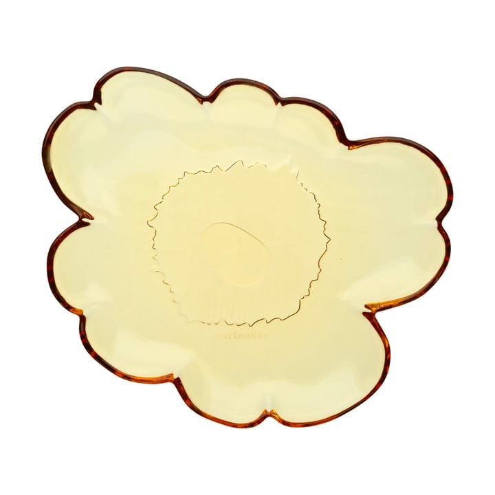 Unikko lasilautanen 20 cm - Amber - Marimekko