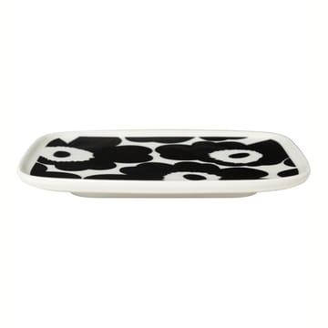 Unikko lautanen 12x15 cm - Musta-valkoinen - Marimekko