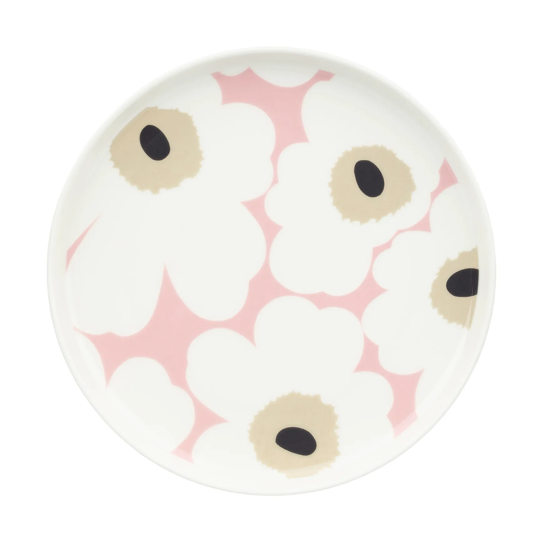 Unikko lautanen Ø 20 cm, Off white-pink-sand-charcoal Marimekko